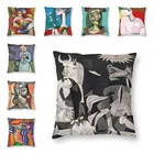 Наволочка для подушки с двусторонним принтом Пабло Пикассо герника, известное испанское изображение, напольная подушка, чехол для автомобиля, наволочка для подушки на заказ, домашний декор