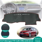 Противоскользящий кожаный коврик для Volkswagen VW Golf 6 MK6 2009  2013 5K, накладка на приборную панель, солнцезащитный козырек, аксессуары для ковров 2012
