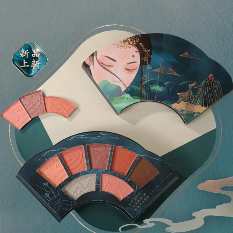 

Палитра теней для век, искусственная кожа, прозрачная сетка, тени для век, девять цветов, акриловые, квадратные, персиковые, очаровательный М...