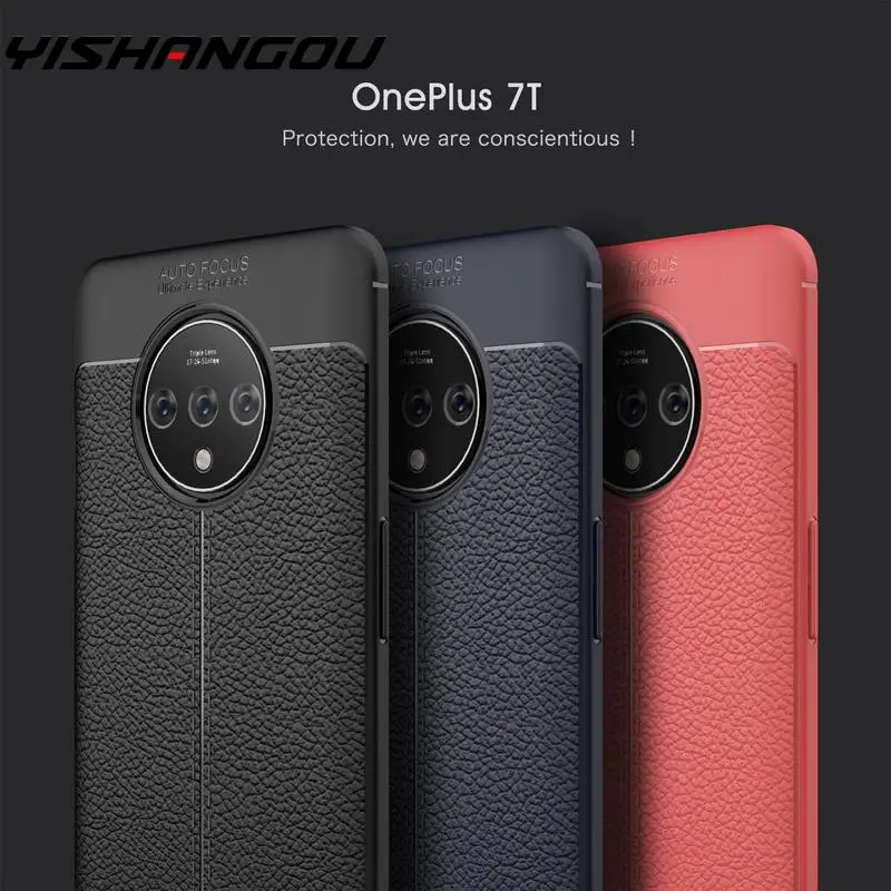 Кожаный чехол для One Plus 7t 7 Pro 6 6t мягкий силиконовый резиновый Тонкий Oneplus 6|Бамперы|