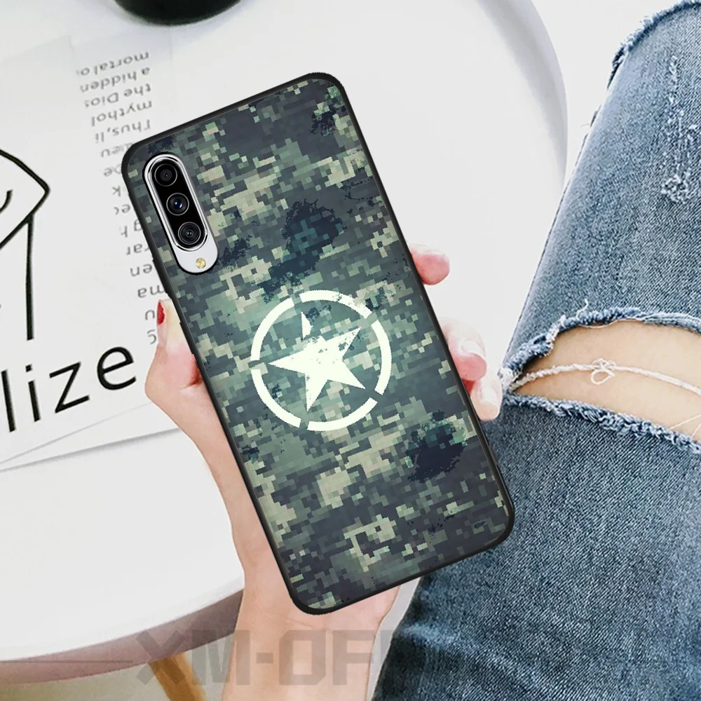 Камуфляжный военный армейский чехол для телефона с отверстием экрана Samsung A10 20 30 40