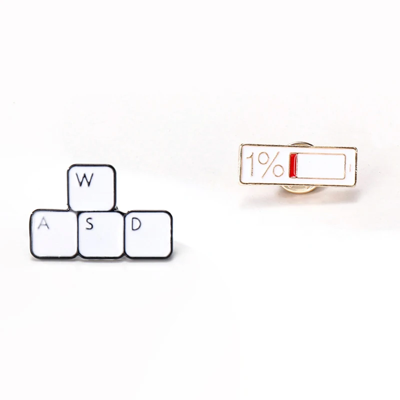 Декоративные Мультяшные эмалированные булавки на батарейках для клавиатуры