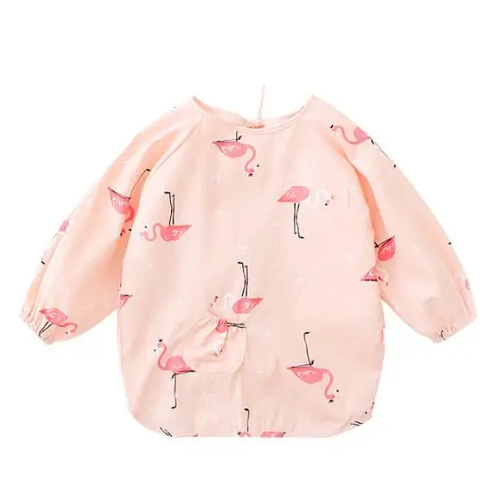 Детские нагрудники водонепроницаемые с длинным рукавом и мультяшным рисунком |