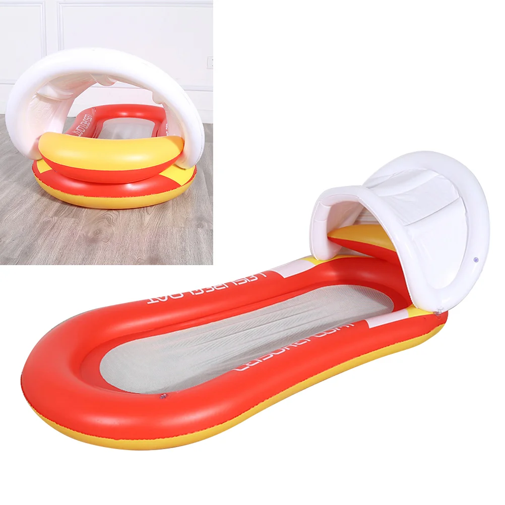 

Inflatable Shed Sunshade Floating Bed PVC Collapsible Recliner Swimming Pool Survival Water Hammock Inflatable Floating Row