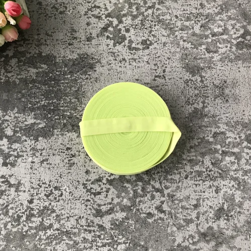 F Green 3/4 ''(20 мм) матовая цветная косая лента эластичная лента тесьма отделка Кружева сплошной головной убор ручной работы DIY украшения ремесла - Цвет: F Green