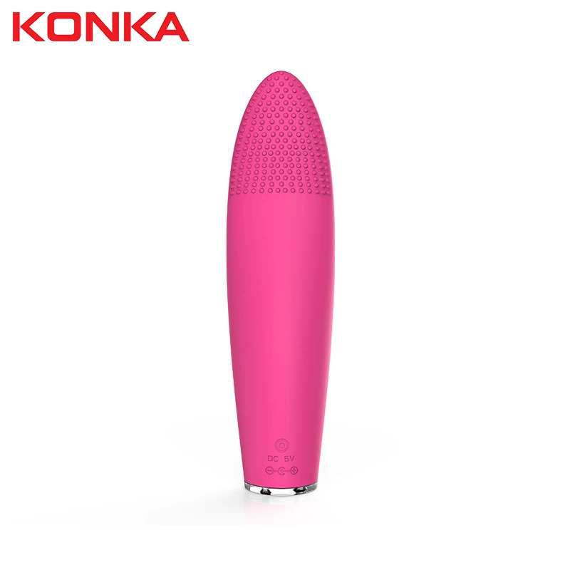 Электрическая силиконовая щетка для очищения лица звуковая вибрация массажер