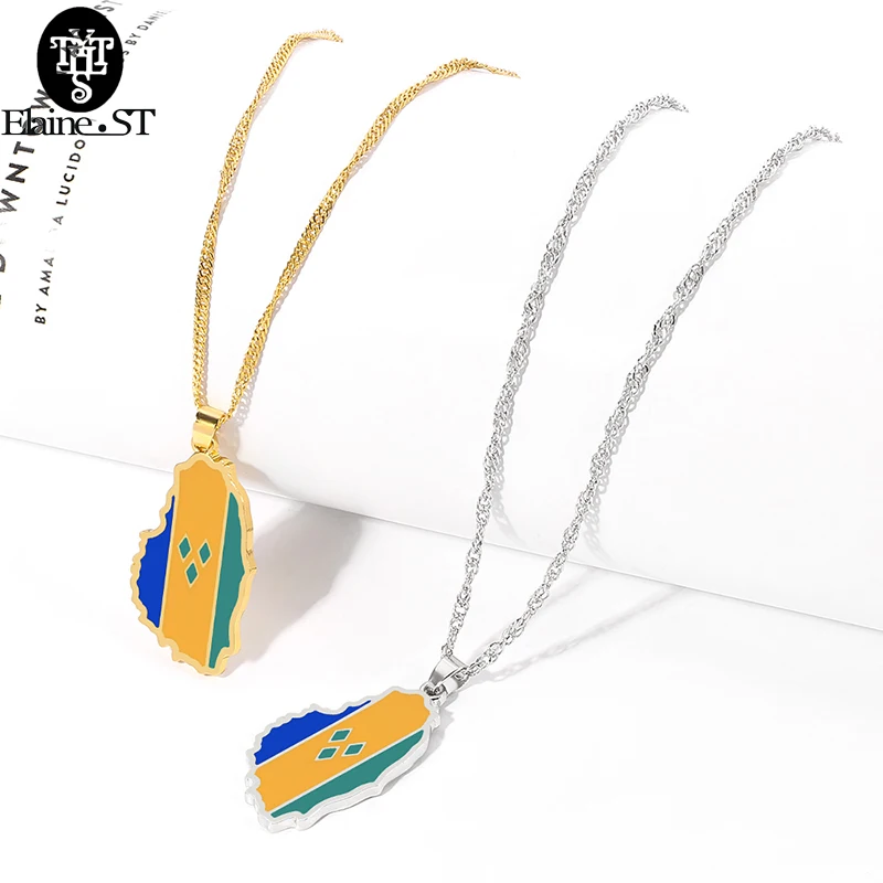 Оптовая продажа ST. Ожерелье с подвеской в виде карты Винсента цепочка кулоном