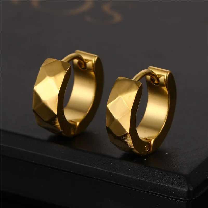 

1PC Stainless Steel Ear Buckle Geometric Hoop Earrings for Women Belly Button Rings Piercing Cartilage Hippop Punk Jewelry