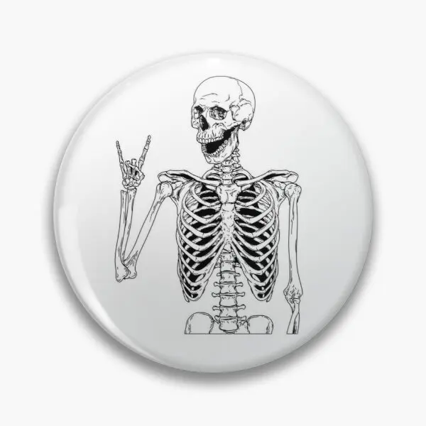 

Skeleton Customizable Soft Button Pin Collar Jewelry Creative Cute Decor Clothes Cartoon Funny Gift Badge Brooch Lover Metal