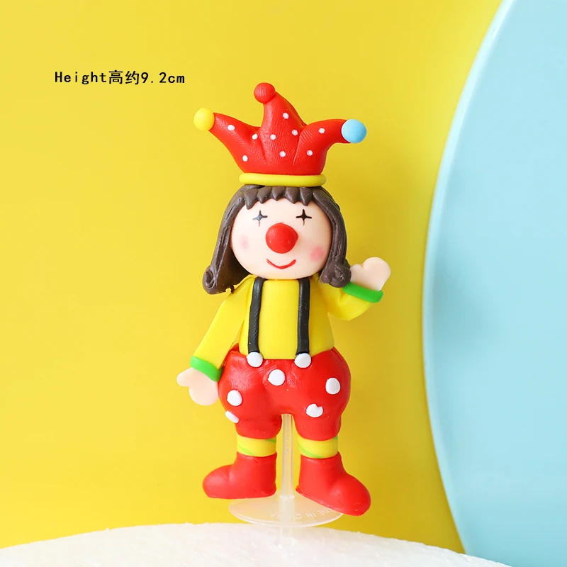 Цирк клоун поезд слон мальчик девочка день рождения торт Топпер товары для