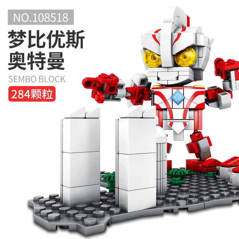 Altman Монстер квадратная голова Godzilla строительные блоки кирпичи игрушка для