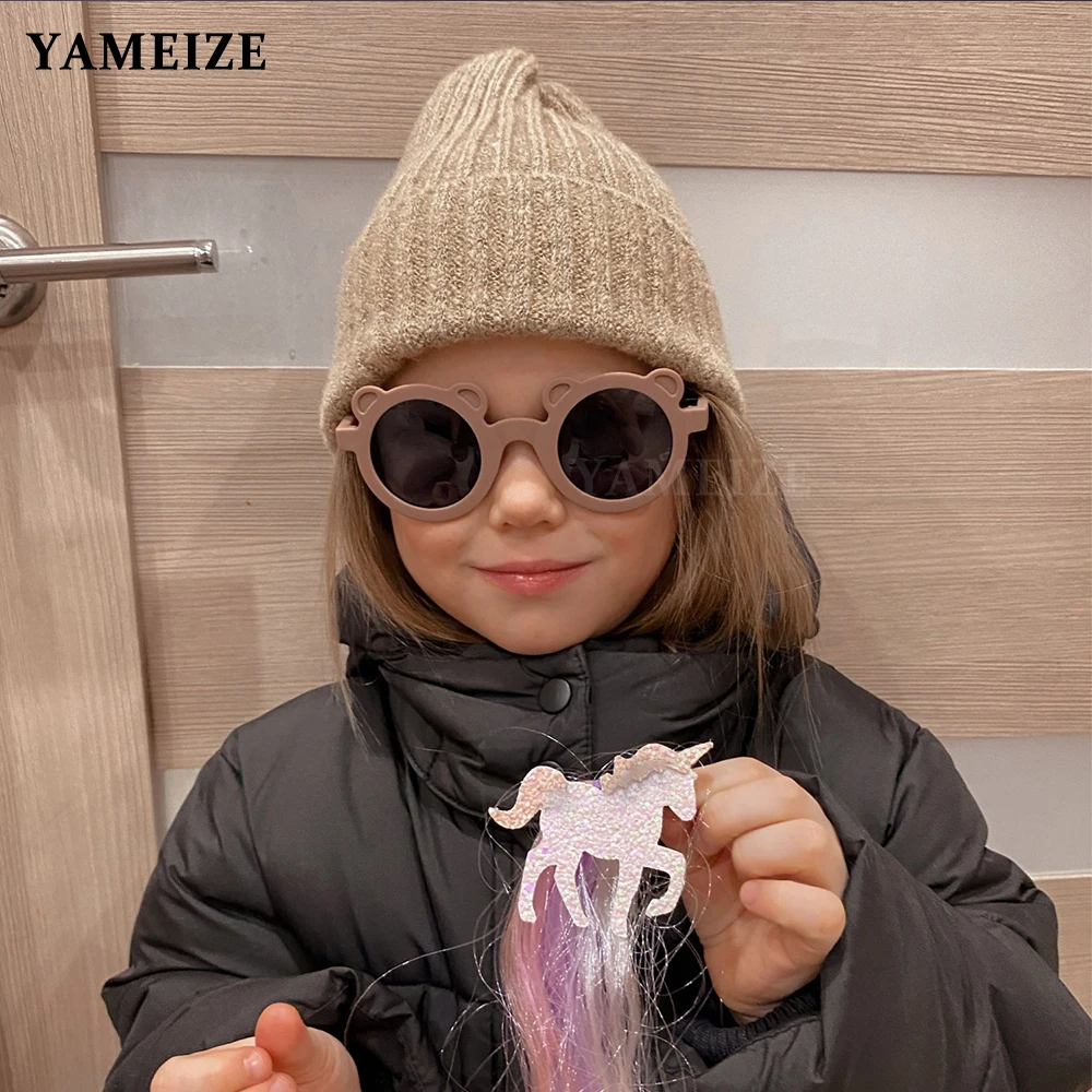 

YAMEIZE Fashion Round Kids Sunglasses Girls Boys Glasses Baby Outdoor Goggles UV Protection Vintage Sunglasses Children Eyewear
