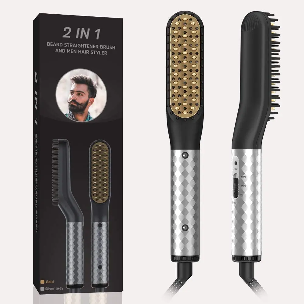 

Multifunctional Men Beard Straightener Comb Anti-Scald Hair Straightening Brush Comb Fast Heating Hair Straightener Hair Styler