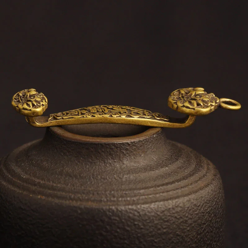 Китайский удачливый брелок Ruyi подвеска из чистой латуни ручной работы ювелирные