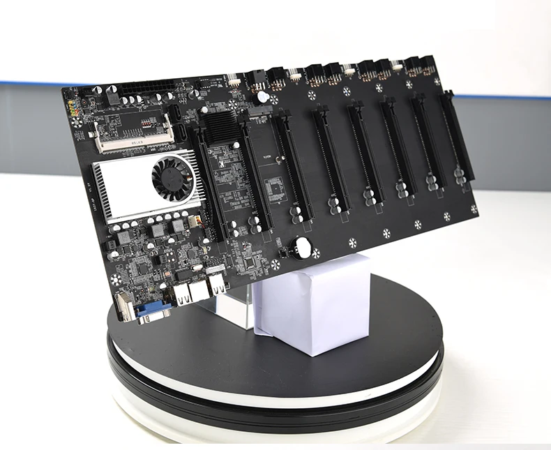 

Riserless mining motherboard 8 GPU Bitcoin Crypto Etherum Mining Support 1066/1333/1600MHz