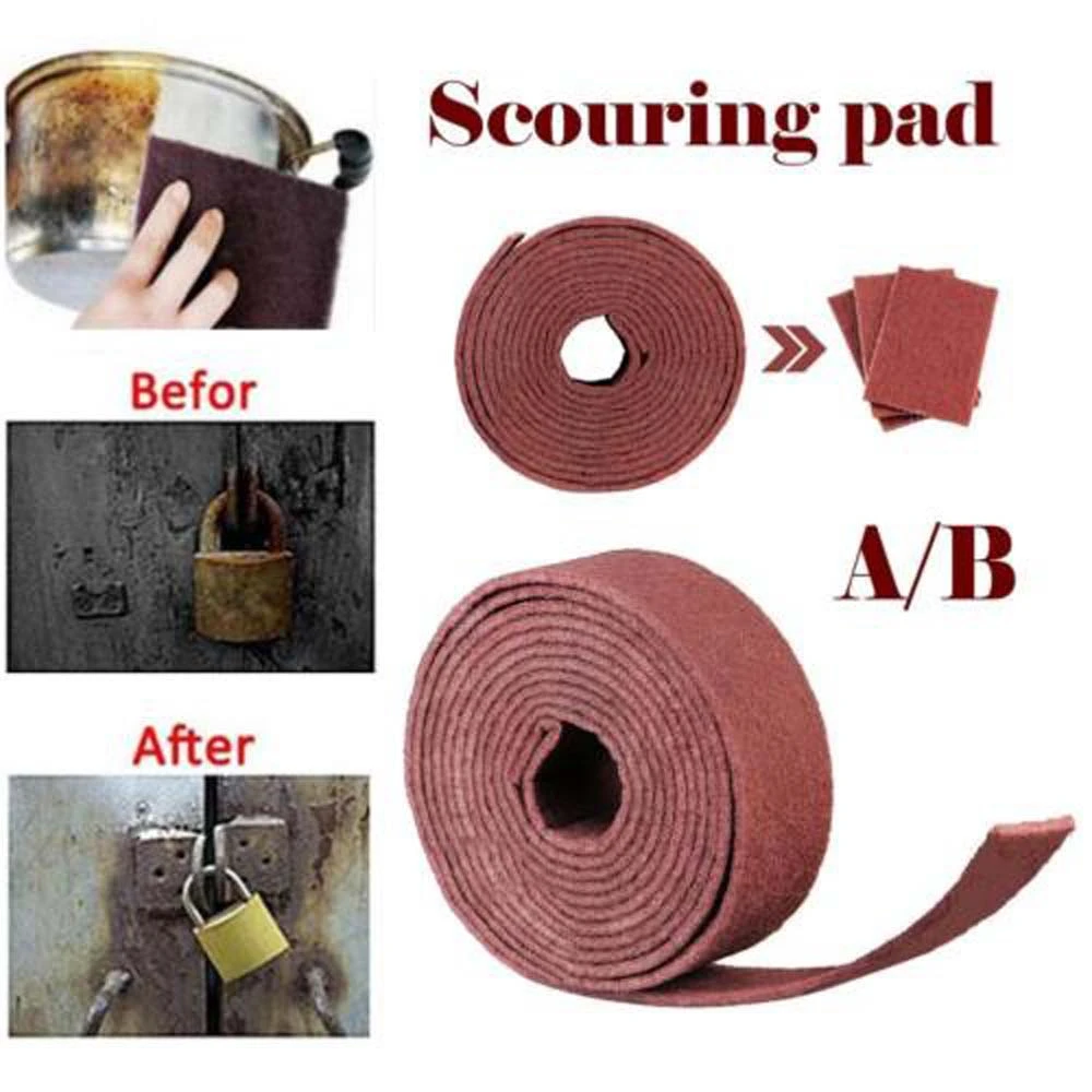 Щетка для мытья посуды 1 м в рулоне наждачная щетка скребок раковины чаши плиты