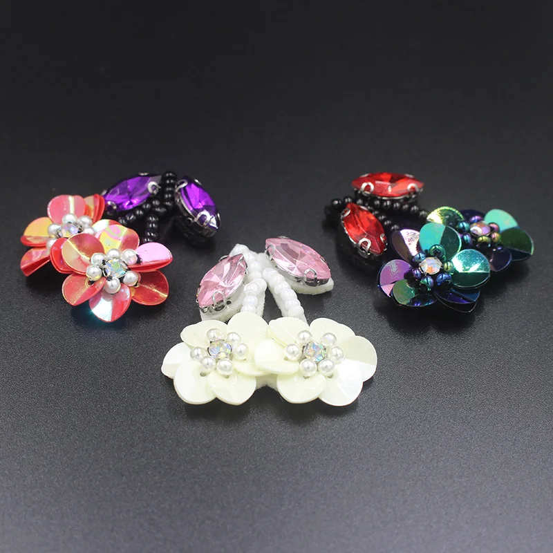 Корейская распродажа тканевая нашивка из бисера маленькие тканевые наклейки