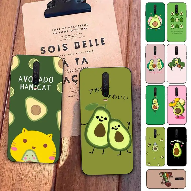 

FHNBLJ Cute Avocado Phone Case for Redmi 5 6 7 8 9 A 5plus K20 4X S2 GO 6 K30 pro
