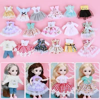 16cm doll clothes for 112 bjd doll dress up fashion dress skirt outfit general dress for girl toy accessories christmas gift