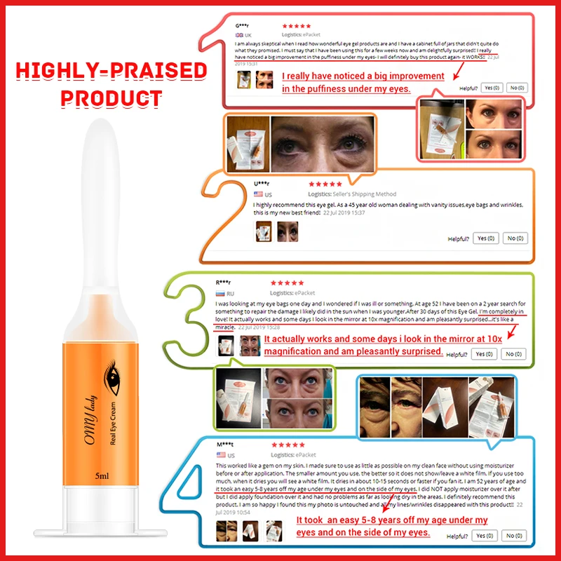 OMY LADY EyeCream мгновенное удаление очков укрепляющие глаза против отечности темные