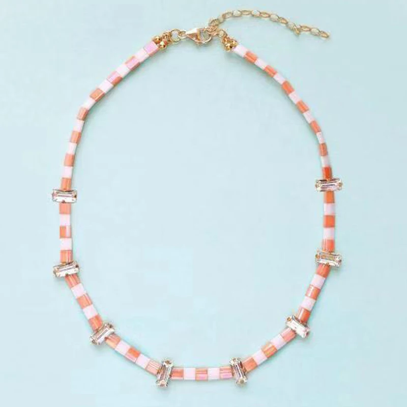 Изысканное Радужное Ожерелье Богемное Признание Шейный Колье Плексигласовые Модные Аксессуары для Женщин Добавляют Характера Ювелирные Изделия.