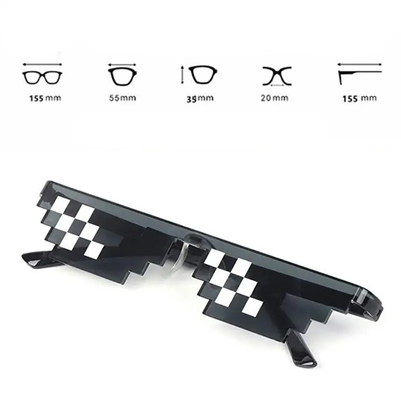 

Mosaic Glasses 8 Bit Pixel Deal With It Thug Life Sunglasses Eyewear Photo Props
