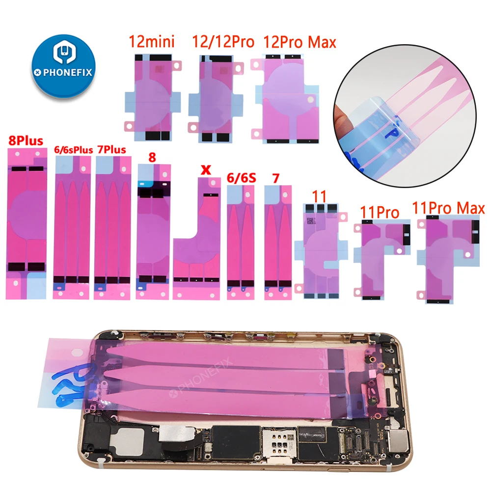 10 шт. батарея стикер на клейкой основе встроенный теплоотвод Стикеры для iPhone 6 7 8 X