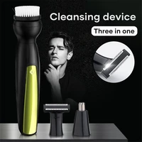 electric cleansing brush multifunctional facial clean nose hair remove knife razor three in one cleaner skin care gifts for men
