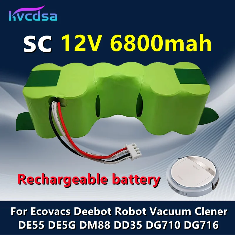 

Новинка 100%, SC 12 В, 6800 мАч, фотоальбом Для Ecovacs Deebot DE55 DE5G DM88 DD35 DG710 DG716, запчасти, аксессуары