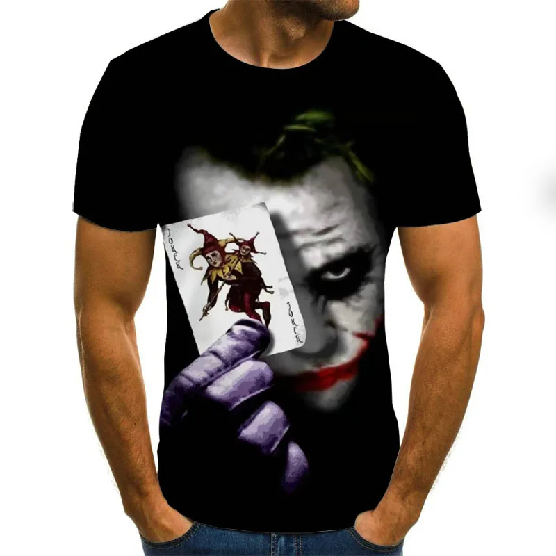 

new cool man funny clown T-shirt top 3D fashion short-sleeved O-neck shirt fashion tide brand summer