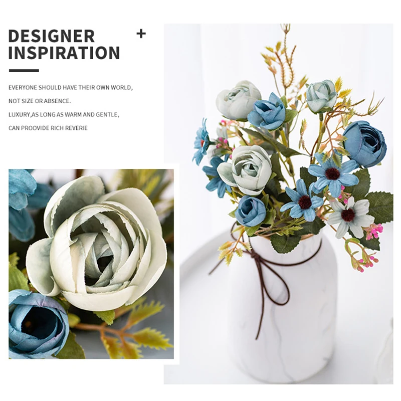 Искусственные цветы букет Шелковый Пион Роза свадебное украшение цветок