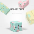 Декомпрессионный куб для детей и взрослых, четырехгранный волшебный куб бесконечности, цветные макароны, креативные игрушки-непоседы для детей, рождественский подарок