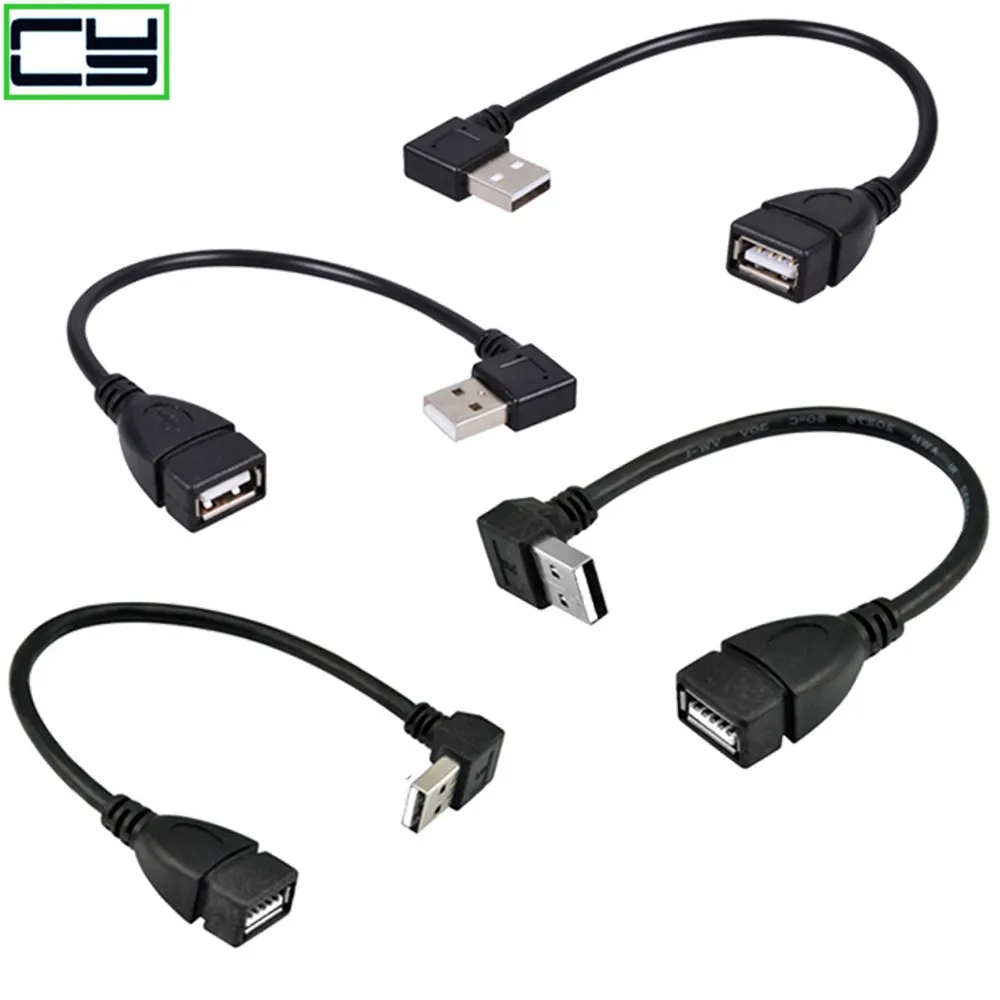Удлинитель USB 2 0 A папа 90 градусов угловой USB2.0 Суперскоростной штекер гнездо для