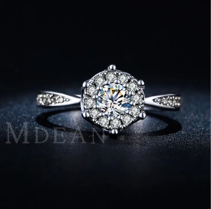 Новинка, высокое качество, инкрустированное циркониевым кристаллом от Swarovski кольцо, Настоящее натуральное кольцо Firel, твердые кольца с драгоценными камнями для женщин