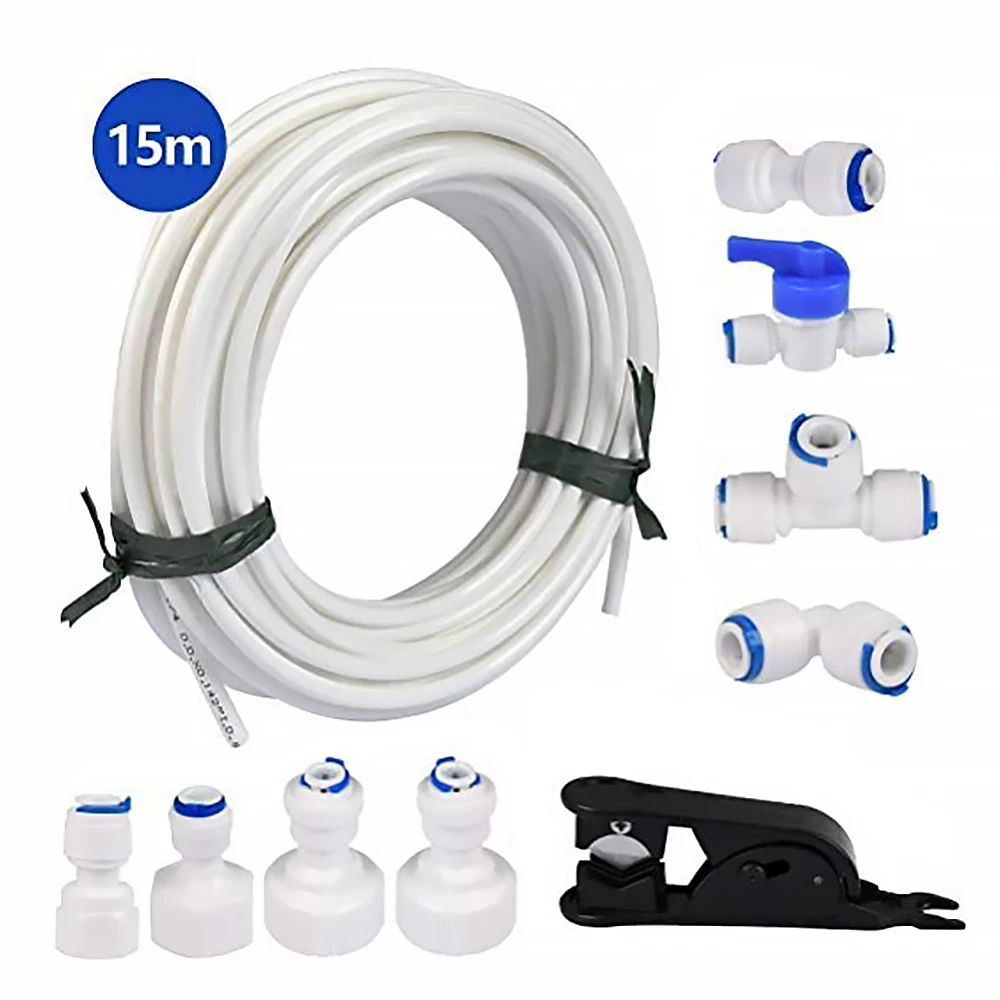 

Hot Sale 1/4 OD PE TUBE To Tube Quick Connector Family Drinking Water RO Filter Reverse Osmosis System Dropshipping