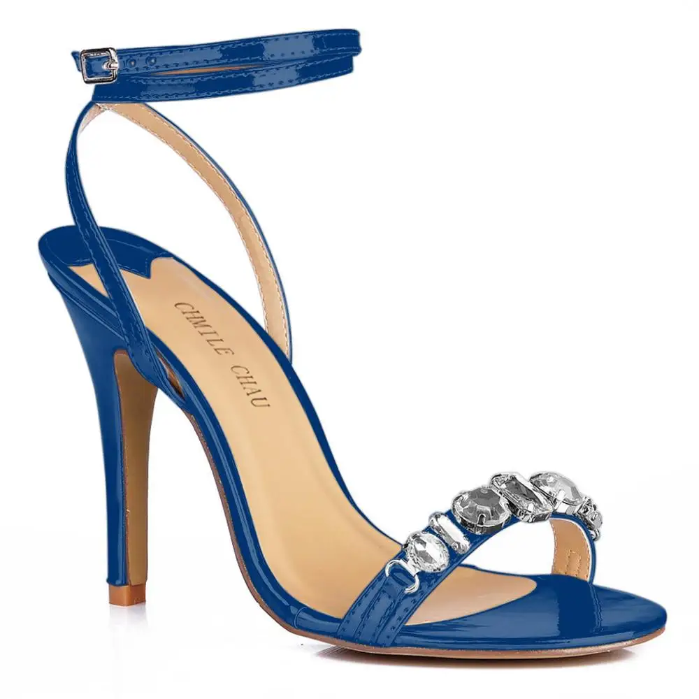 Пикантная Свадебная вечеринка Ремешок на щиколотке высоком каблуке Сандалии с