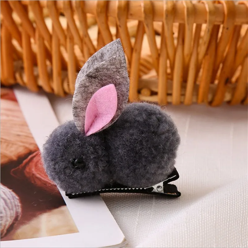 Корейские заколки для волос принцессы милый кролик эластичные резинки зимние