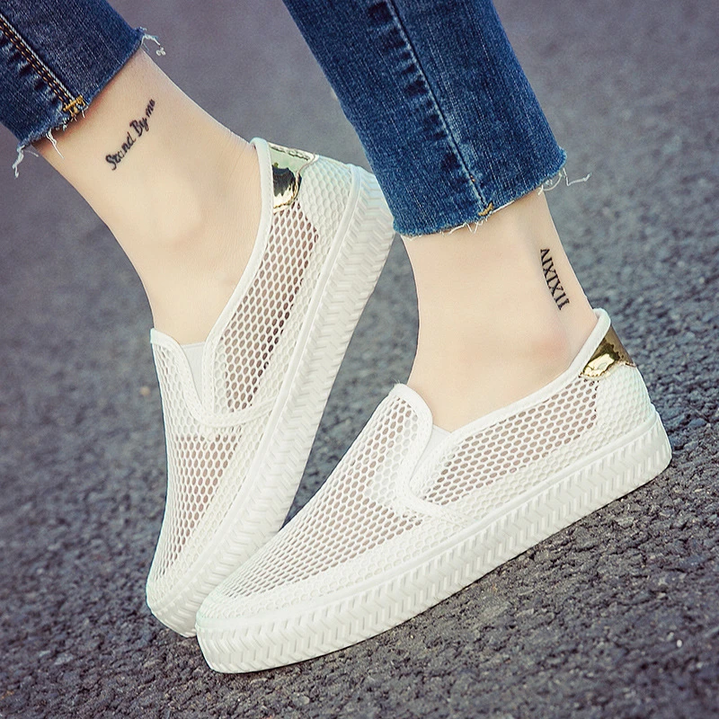 Новинка 2019 года женская повседневная обувь на плоской подошве блестящие