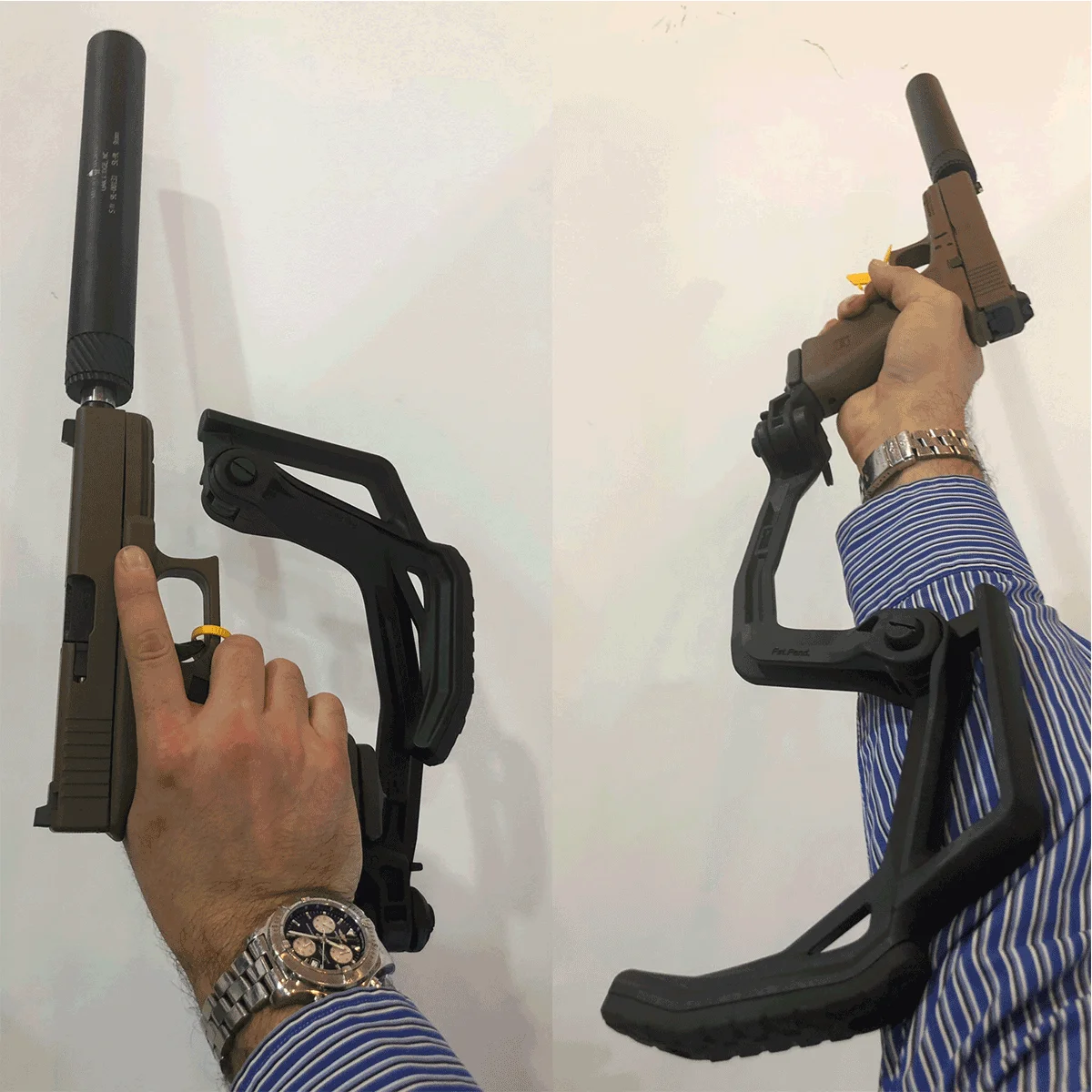 

MAGORUI Tactical Foldable Pistol StockFolding Glock Stock Cobra Buttstock for Glock G17 G19