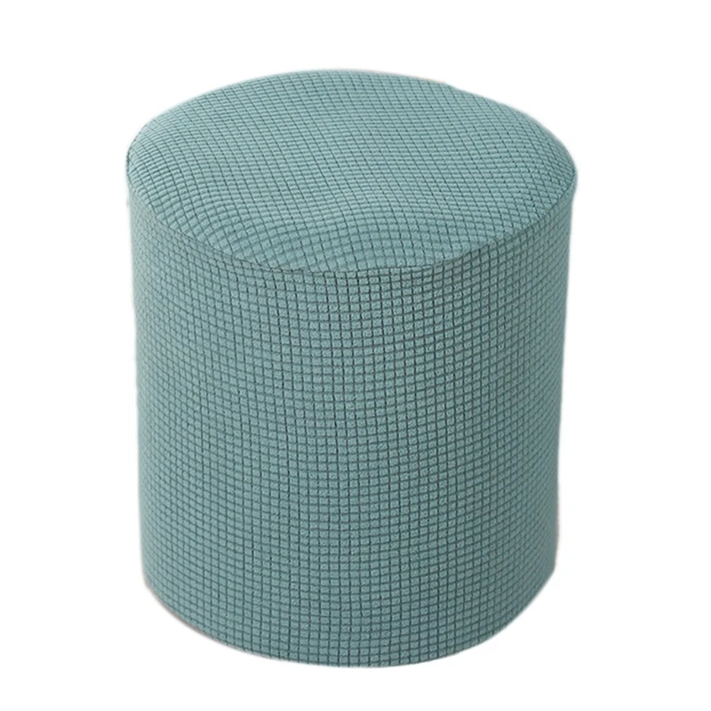 X7AB круглая оттоманка чехол вафельный жаккардовый Бархатный Чехол для ног