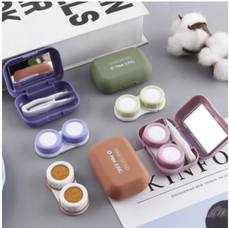 Матовый Мини чехол с резиновой краской и квадратными контактными линзами