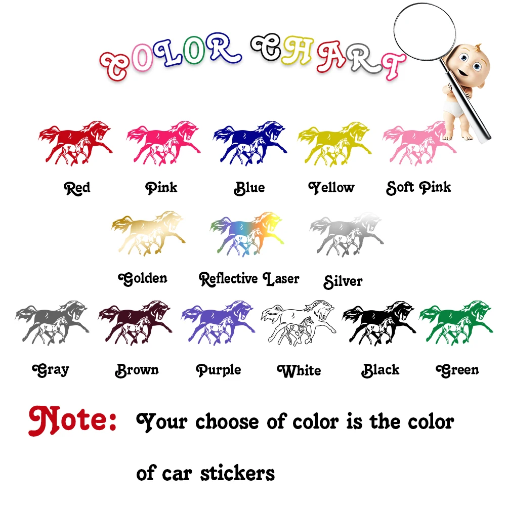 Автомобильные наклейки Beauty HORSE на автомобиль виниловые для зеркала заднего вида