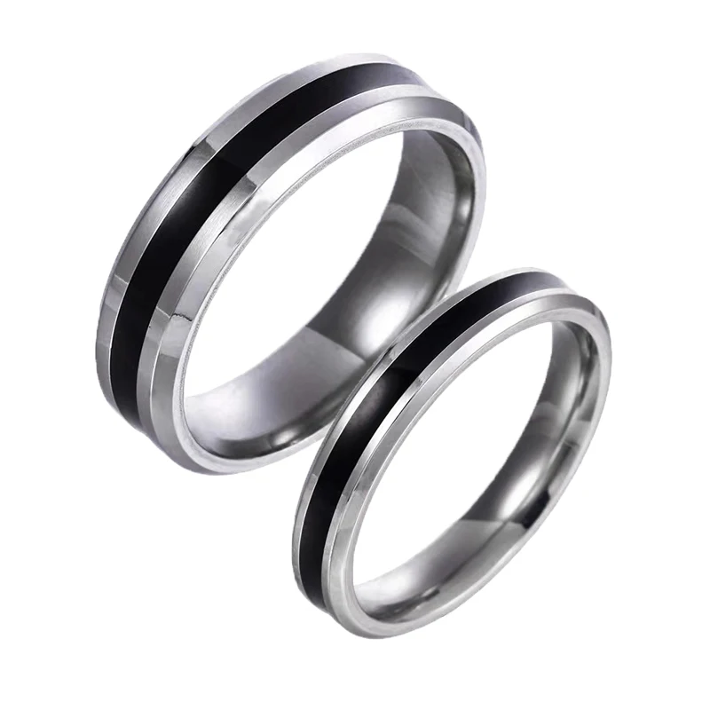 4/6 мм Φ Набор для пар мужчин и женщин влюбленных Альянс из нержавеющей стали