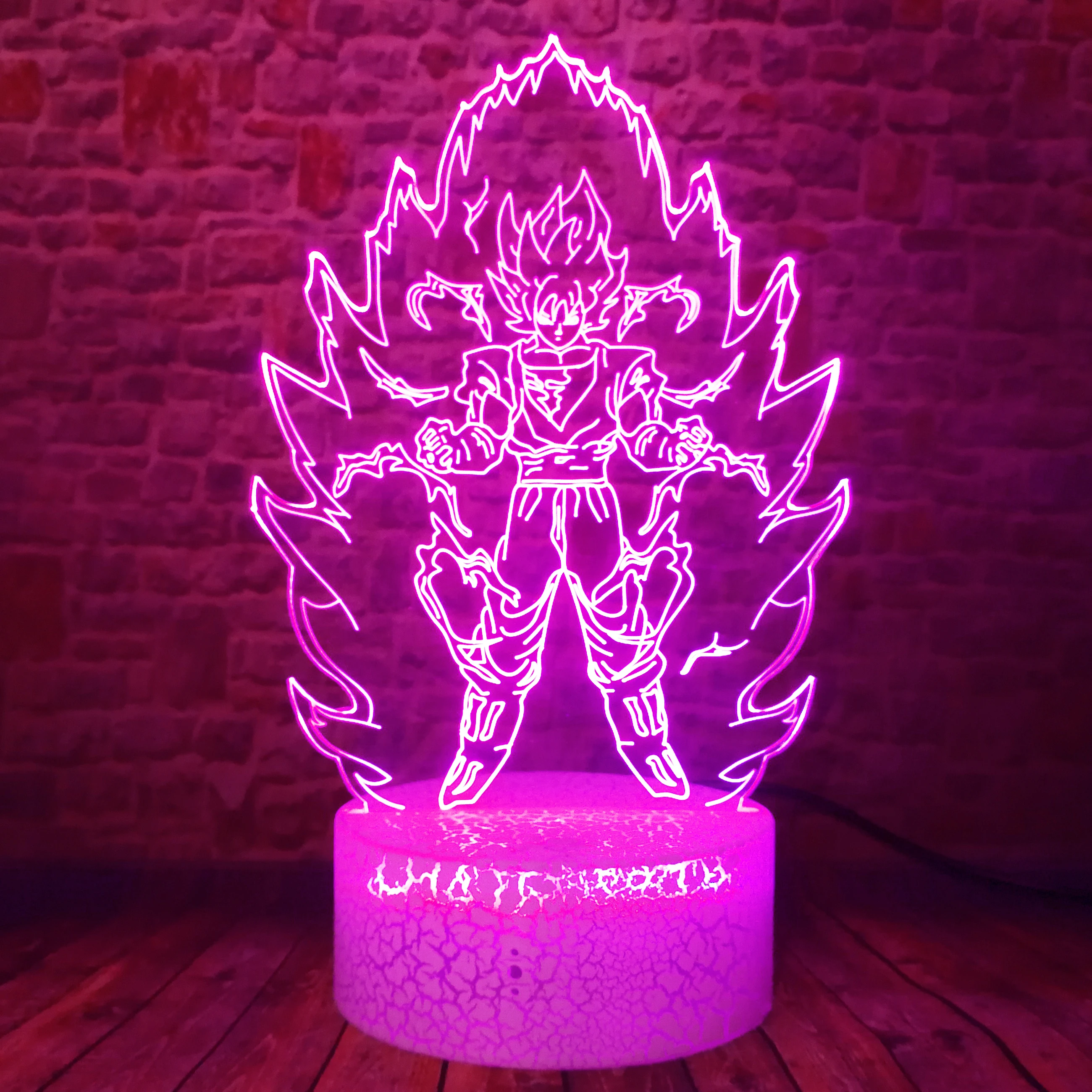 Экшн фигурки Dragon Ball Z Super Saiyan God Goku умная 3D настольная лампа светодиодный ночник