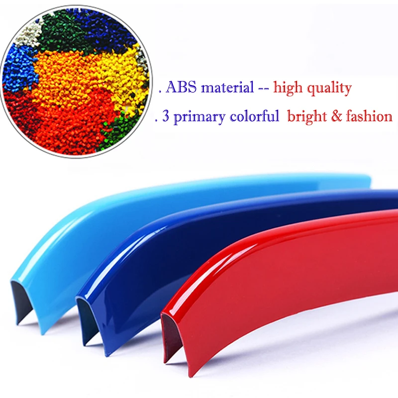 

3pcs ABS For BMW G20 E90 E91 E92 E93 F30 F34 E46 Coupe 3 Series GT Car Racing Grille Strip Trim Clip M Performance Accessories