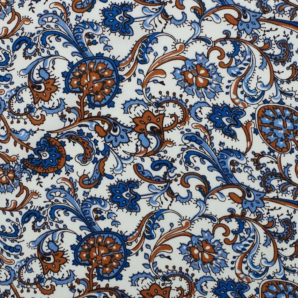 

1 ярд хлопковой Поплиновой ткани для шитья, платья, постельных принадлежностей, цветов на белом фоне (ширина = 140 см)