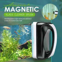 aquarium magnetic glass cleaner brush tank algae scrapers floating scrubber clean brush suction rubbish removal tool