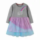 Детское платье с длинным рукавом, на возраст 2-7 лет