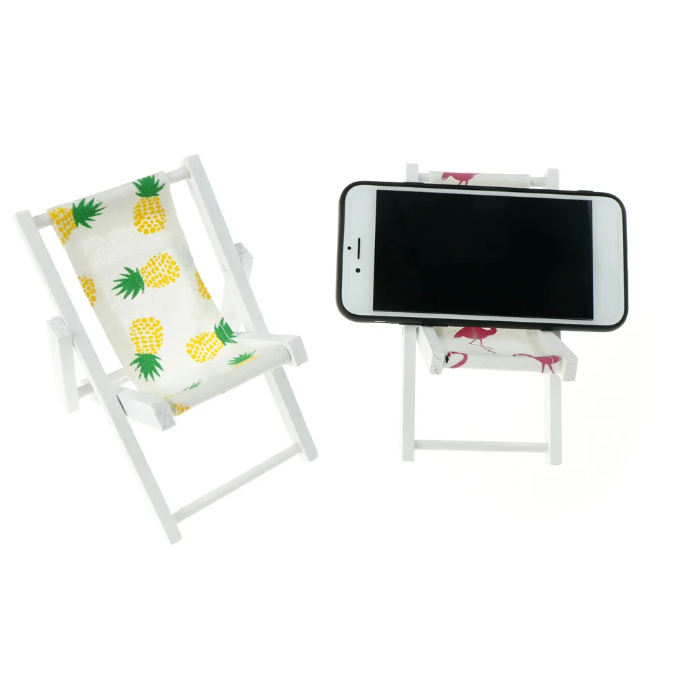 Деревянное пляжное кресло с фламинго ананасом фотодержатель подарки на день