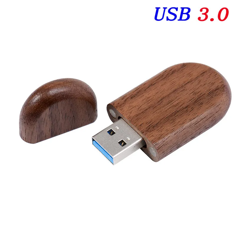SHANDIAN USB 3,0 высокоскоростной логотип клиента деревянный usb+ Подарочная коробка персональный логотип ручка-накопитель 64 ГБ 16 ГБ 32 ГБ usb флеш-накопитель флешка - Цвет: Walnut wood